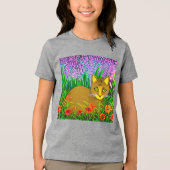 Green Eyed Cat in het T-shirt van een Flower Garde (Voorkant)