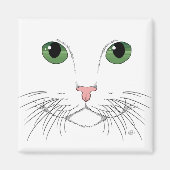 Green Eyed Cat Magnet (Voorkant)