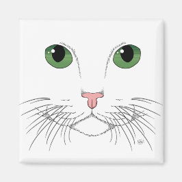 Green Eyed Cat Magnet