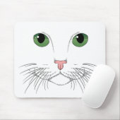 Green Eyed Cat Mousepad Muismat (Met muis)