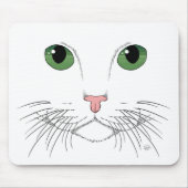 Green Eyed Cat Mousepad Muismat (Voorkant)