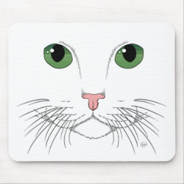 Green Eyed Cat Mousepad Muismat