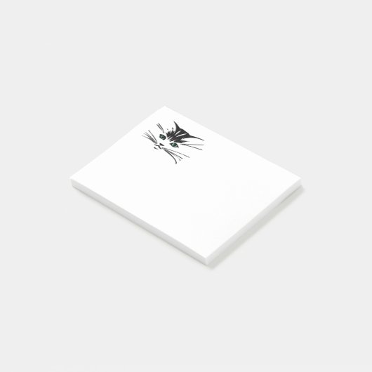 Green Eyed Cat Post-it® Notes (Schuin)