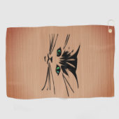 Green Eyed Cat Rustic Golfhanddoek (Horizontaal)