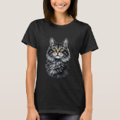 Green Eyed Cat T-shirt (Voorkant)