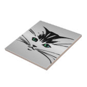 Green Eyed Cat Tegeltje (Zijkant)
