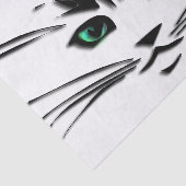 Green Eyed Cat Tissuepapier (Detail)