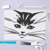 Green Eyed Cat Tissuepapier (Craft)