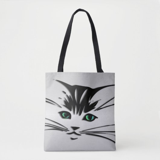 Green Eyed Cat Tote Bag (Voorkant)