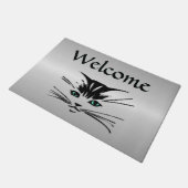 Green Eyed Cat Welcome Mat (Schuin)