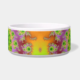 Green Eyed Fractal Pet Bowl Voerbakje