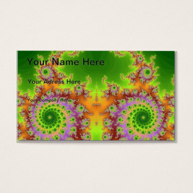 Green Eyed Fractal Visitekaartje (Voorkant)