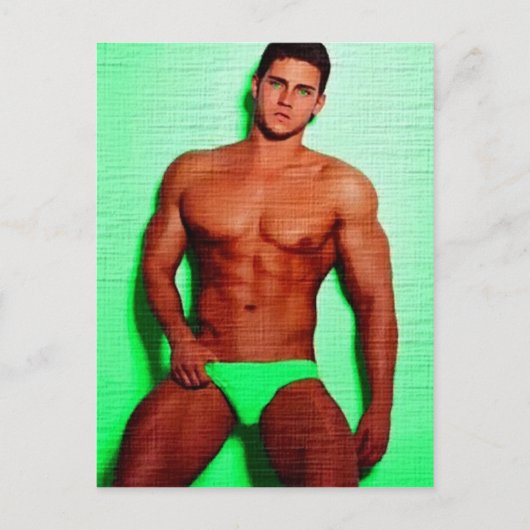 Green Eyed Hunk LIM Briefkaart (Voorkant)