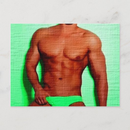 Green Eyed Hunk LIM Briefkaart (Voorkant)