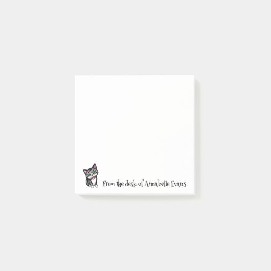 Green Eyed Kitten personaliseert notities Post-it® Notes (Voorkant)
