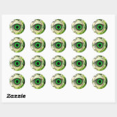 Green Eyed Monster Ronde Sticker (Vel)