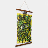 Green Eyed Natuur Hangend Wandkleed (Gebogen)
