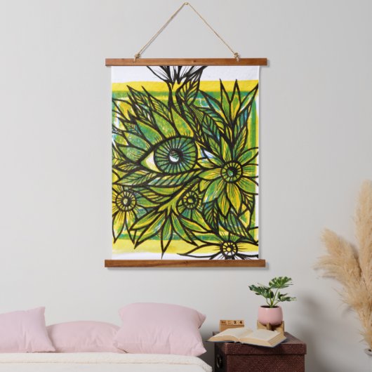 Green Eyed Natuur Hangend Wandkleed (Slaapkamer)