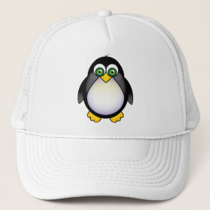 Green Eyed Penguin Cartoon Trucker Pet