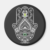 Green Eyed Protector Hamza Hand Magneet (Voorkant)