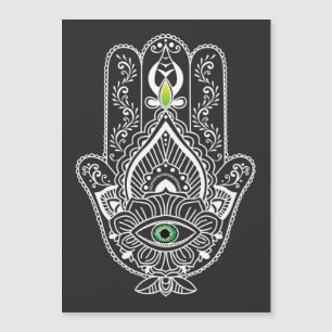 Green Eyed Protector Hamza Hand Magnetic Card