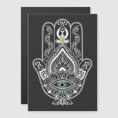 Green Eyed Protector Hamza Hand magnetische Kaart (Voorkant / Achterkant)
