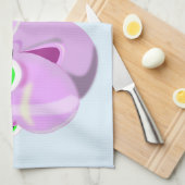 Green Eyed Purple Fish Kitchen Towel Cartoon Theedoek (Quarter Fold)