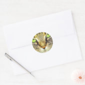 Green Eyed Tabby Cat Ronde Sticker (Envelop)
