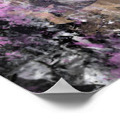 Green Eyed  Woman Abstract Origineel schilderen Poster (Hoek)