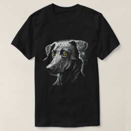 Green Eyes Scratchboard Mutt T-shirt