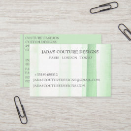 Green Fabric designer mode couture Visitekaartje