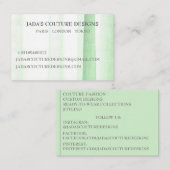 Green Fabric designer mode couture Visitekaartje (Voorkant / Achterkant)