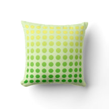 Green Fade Polka Dot Design Pillow 2