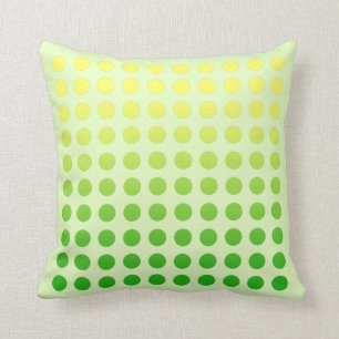 Green Fade Polka Dot Design Pillow 2 Kussen