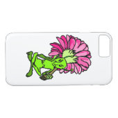 Green Faerie Holding Flower iPhone Case (Achterkant (Horizontaal))