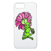 Green Faerie Holding Flower iPhone Case (Achterkant)