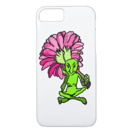 Green Faerie Holding Flower iPhone Case