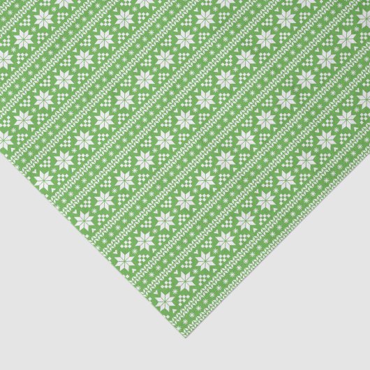 Green Fair Isle Kersttrui patroon Tissuepapier (Detail)