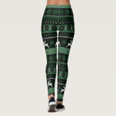 Green Fair Isle Pattern Leggings (Achterkant)