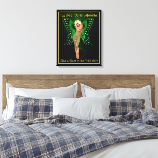 Green Fairy Absinthe Canvas Afdruk (Insitu (Slaapkamer))