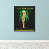 Green Fairy Absinthe Canvas Afdruk (Insitu (Houten vloer))