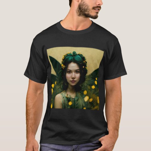 Green Fairy Basic Dark T-Shirt (Voorkant)