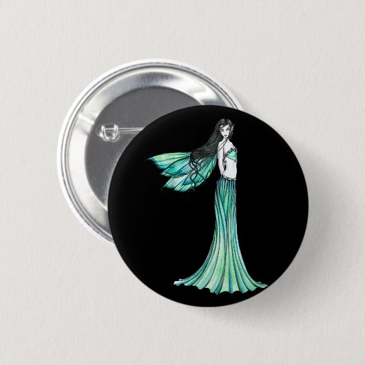 Green Fairy Button Pin (Voorkant /achterkant)