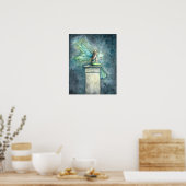 Green Fairy Candle Art Poster Print (Keuken)