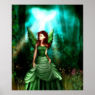 Green Fairy Glen Poster Print