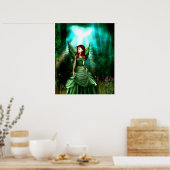 Green Fairy Glen Poster Print (Keuken)