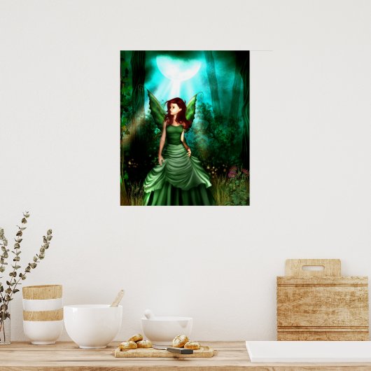 Green Fairy Glen Poster Print (Keuken)