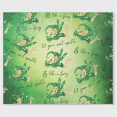Green Fairy laat je ziel oplichten als een fee Cadeaupapier (Vlak)