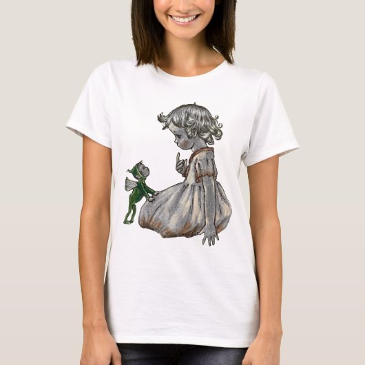 Green Fairy & meisje dames shirt (Voorkant)