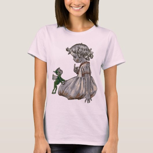 Green Fairy & meisje dames shirt (Voorkant)